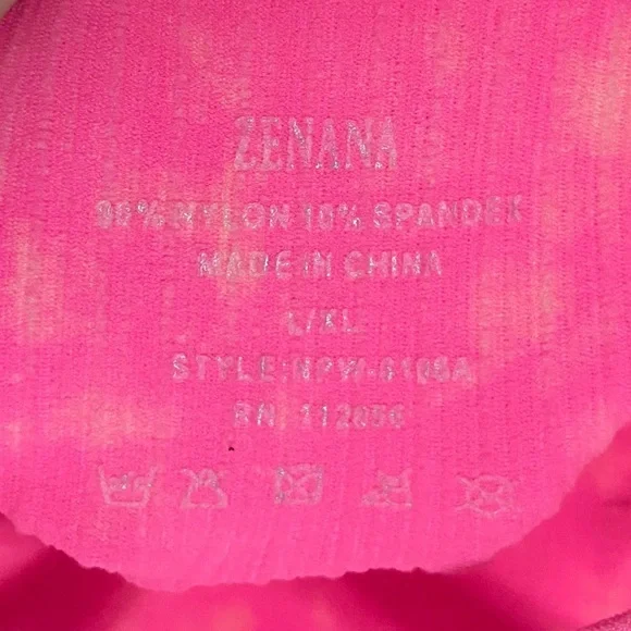 Zenana Outfitters LIKE NEW hot pink mineral wash spandex onesie romper L/XL - Picture 9 of 9
